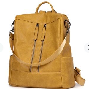 Bromen Faux Leather Backpack